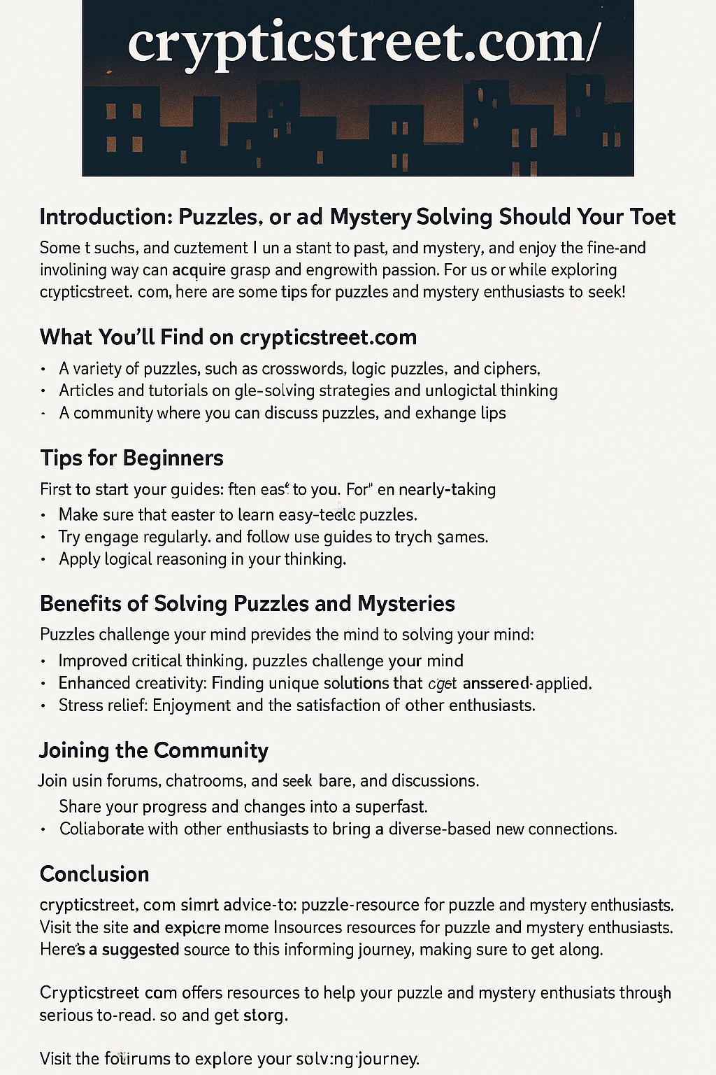 Crypticstreet.com