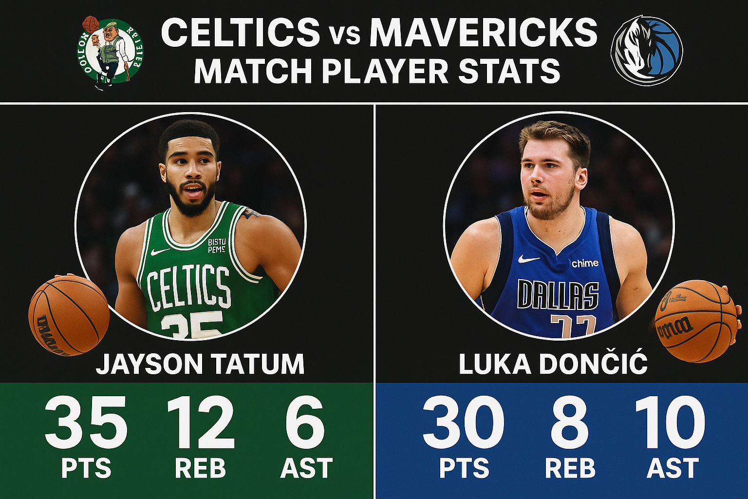 celtics vs dallas mavericks match player stats